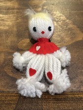 Vintage Yarn Girl Doll Ornament Japan Kitsch MCM Christmas 6
