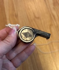 Vintage Conqueror Whistle Made in USA Hard Plastic Alert Toy picture