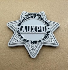 New York City NYC NYPD Auxiliary Police AUXPD PVC Morale Patch - Hook & Loop picture