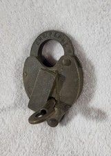 Vintage Milwaukee Road Railroad Brass Heart Lock Hansl Mfg Co Stamped picture