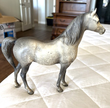 Vintage Breyer Horse Proud Arabian Mare Matte Dapple Grey 215 Model Breyer Nice picture
