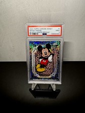 2024 Topps Chrome Disney Mickey Mouse /101 Black White Speckle PSA 9 picture
