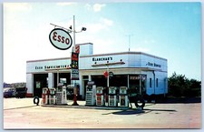 VINTAGE GAS STATION KLANCHAR'S ESSO SERVICE LINCOLN HIGHWAY RT 30 IRWIN PA picture