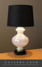 DIVINE FREDERICK COOPER PEARL GLASS TABLE LAMP MCM MID CENTURY 50S 60S REGENCY picture