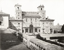 Villa Medici Rome Italy Palace Facade Gardens Renaissance Vtg. Photo 19thC. picture