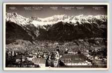 1923 Innsbruck Austria Panoramic View Real Photo Postcard Mountains RPPC picture
