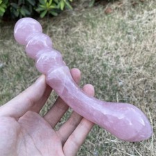 10PC Natural Rose Quartz Crystal Massage Penis Wand Gemstone Yoni picture