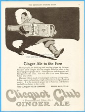 1917 Clicquot Club Co Millis MA Ginger Ale to the Fore Vintage Magazine Print Ad picture