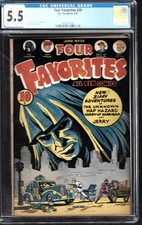 FOUR FAVORITES #29-CGC 5.5 FINE- 1947 ACE PUBL.-RARE GOLDENAGE picture