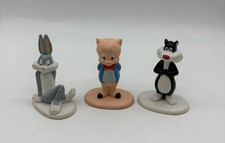 Vintage Arby’s Looney Tunes 3 Figures 1987  Bugs Bunny Sylvester Porky Pig picture