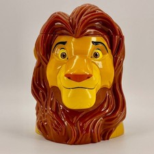 Vintage 1998 Disney Lion King Simba Figural Mug Flip Lid Disney On Ice picture