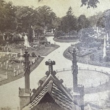 Greenwood Cemetery Stereoview E. & H. T. Anthony & Co. 1880s Brooklyn New York picture