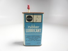 Vintage Sears Roebuck Rubber Lubricant Handy Oiler 8 Oz Can Part Full Prop picture