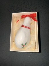 Vintage 1993 Bowling Pin Christmas Tree Ornament Holly Berries in JCPenney Box picture