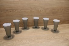 Vintage 1970s Tupperware 754 Smoke Gray Parfait Dessert Cups Set of 6 picture