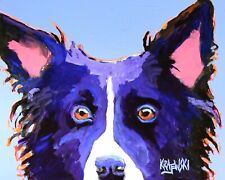 Border Collie Art Print from Painting | Gifts, Poster, Picture, Mom, Dad 8x10 picture