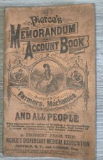 Antique 1900 Pierce's Memorandum and Account Book For Farmers and Mechanics  picture