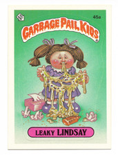 Topps Garbage Pail Kids 1985 Sticker Card Leaky Lindsey 45a picture