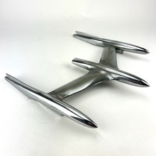 1955 OLDSMOBILE 566355 ROCKET JET CHROME HOOD ORNAMENT picture