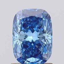 6 Ct Natural CERTIFIED Cushion Cut Blue Color Diamond D Grade VVS1 + 1 Free Gift picture