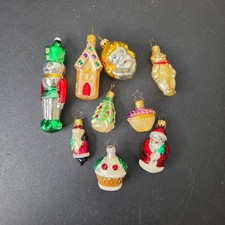 Vintage West Germany & Germany Glass Christmas Ornaments Lot Of 9 picture