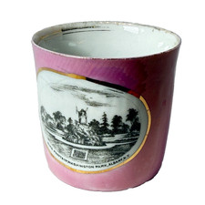 WASHINGTON PARK ALBANY NY NEW YORK Souvenir ANTIQUE CHINA TRINKET CUP picture