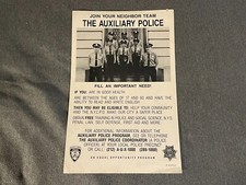 1990s Vintage NYC Auxiliary Police Poster Ad New York City 11