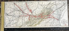 Rare 1916 Railroad Map CHESAPEAKE & OHIO C & O Railway Mountain Seaside Resorts picture