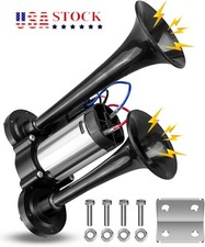 600DB Train Horn 12V Super Loud Dual Trumpet Train Air Horn Compressor Kit picture