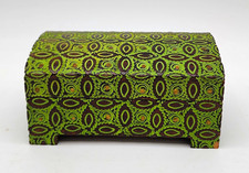 Vintage 1981 Cepelia Poland Folk Art Painted Wood Kuferek Trinket Box picture