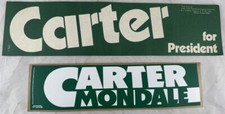 Original 1976 Campaign Bumper Stickers Lot Jimmy Carter For President / Mondale picture