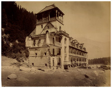 France, Alps, Saint-Gervais, thermal baths after the Natural Disaster vintage album picture