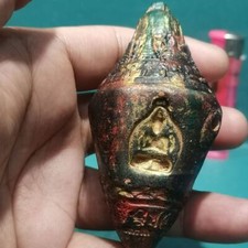 Tibetan Nila Tsa Tsa Painted Clay Amulet Portable Buddhist Relic Statue picture