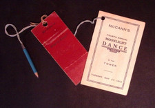 Dance Card 1913 McCann's 4th Annual Moonlight Dance At The Tower w/ Pencil picture