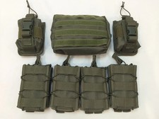 Tactical Pouch Set 7pcs Olive MOLLE Gear Utility Mag Pouches Kit UA picture