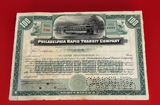 1905 Philadelphia Rapid Transit Stock P.A.B Widener Streetcar Magnate Nice Vigne picture