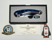 QSP Dolphin Blue Resin 14C28N Mirror Polished Blade New In Original Box picture
