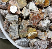 Mexican Crazy Lace Agates - 5lb lot Tumbling picture