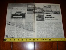 1977 LINCOLN VERSAILLES ORIGINAL ARTICLE picture