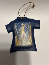 Times Square NYC Ornament Resin Blue T Shirt New York Manhattan Souvenir 3” picture
