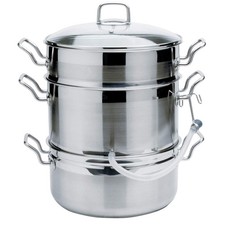 Norpro Stainless Steel Steamer Juicer 11qt 10.4L 4qt 3.8L 8.5qt 8L Set, As Shown picture