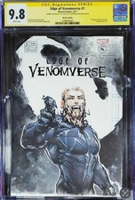 Edge Of Venomverse #1 Clayton Crain Sketch Eddie Brock CGC 9.8 picture