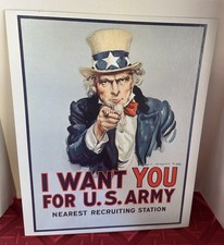 New Old Stock Vietnam War Uncle Sam US Army Recruitment Poster 1968 Vintage picture