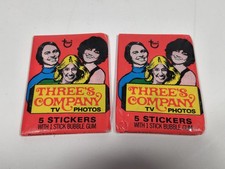 Three's Company 1978 Topps Sealed Package Of TV Photos 5 Stickers Set Of 2 picture