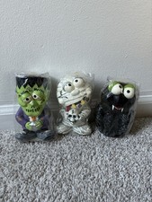 Lot of 3 Vtg Robert Alan Halloween Candles Rare Frankenstein Mummy Spider 90s picture