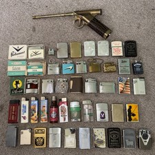 Vintage Lot Of (46) Lighters Untested Colibri Ronson Emerson Penguin Omega EUC picture