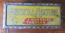Antique Oriental Mixture Tobacco Tin American Eagle Tobacco Co NY Crescent Moon picture