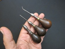3 Old/Vtg Jewelers/Silversmithing Chasing/Engraving+3 Pin Vise Antique Rare Tool picture