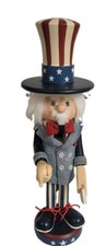 VINTAGE Zim's July 4th Uncle SAM Red White Blue Nutcracker 1997- 14