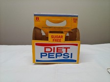 Vintage Diet Pepsi-Cola Cardboard 6 Pack 8oz Bottle Holder Carrier Caddy picture